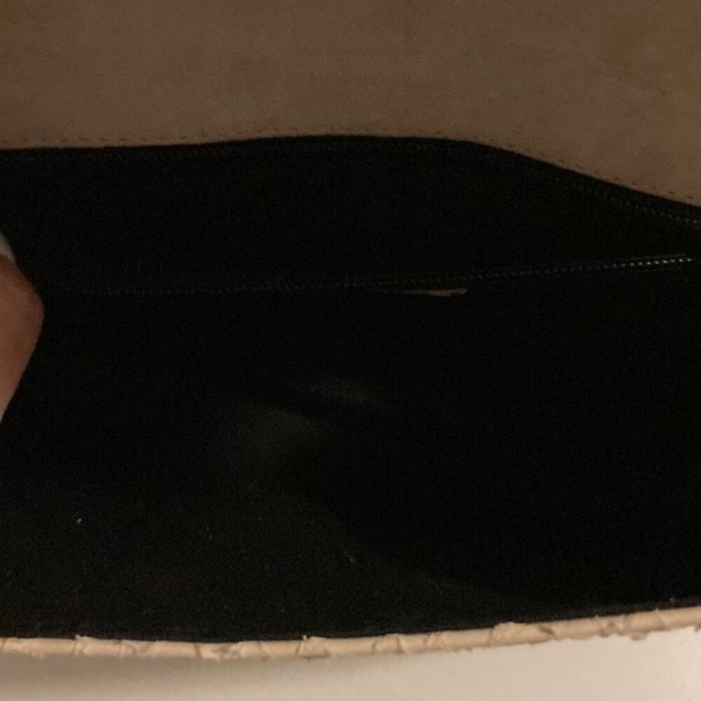 Vintage Rolando Bellagio Beige Python-Embossed Le… - image 8